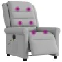 Sillón reclinable de masaje eléctrico tela gris nube by , Armchairs - Ref: Foro24-3303313, Price: 244,32 €, Discount: %