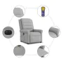 Sillón reclinable de masaje eléctrico tela gris nube by , Armchairs - Ref: Foro24-3303313, Price: 244,32 €, Discount: %