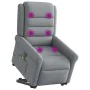 Sillón de masaje reclinable de pie de tela gris claro by , Armchairs - Ref: Foro24-3303324, Price: 298,60 €, Discount: %