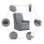 Sillón de masaje reclinable de pie de tela gris claro by , Armchairs - Ref: Foro24-3303324, Price: 298,60 €, Discount: %