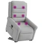 Sillón de masaje eléctrico reclinable elevable tela gris nube by , Armchairs - Ref: Foro24-3303353, Price: 329,06 €, Discount: %