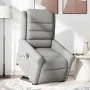 Sillón de masaje eléctrico reclinable elevable tela gris nube by , Armchairs - Ref: Foro24-3303353, Price: 329,06 €, Discount: %