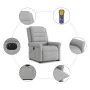 Sillón de masaje eléctrico reclinable elevable tela gris nube by , Armchairs - Ref: Foro24-3303353, Price: 329,06 €, Discount: %