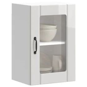 Armario pared para cocina puerta cristal Lucca blanco brillante de , Armarios de cocina - Ref: Foro24-853769, Precio: 64,43 €...