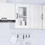 Armario pared para cocina puerta cristal Lucca blanco brillante de , Armarios de cocina - Ref: Foro24-853769, Precio: 64,43 €...