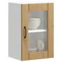 Armario pared para cocina puerta cristal Lucca roble artesanal by , Kitchen cabinets - Ref: Foro24-853776, Price: 65,84 €, Di...