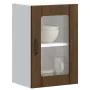 Armario de pared para cocina puerta cristal Lucca roble marrón by , Kitchen cabinets - Ref: Foro24-853774, Price: 58,96 €, Di...