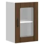 Armario de pared para cocina puerta cristal Lucca roble marrón by , Kitchen cabinets - Ref: Foro24-853774, Price: 58,96 €, Di...