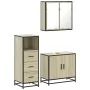 Set de muebles de baño 3 pzas madera contrachapada roble Sonoma by , Bathroom furniture - Ref: Foro24-3301006, Price: 209,84 ...