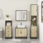Set de muebles de baño 3 pzas madera contrachapada roble Sonoma by , Bathroom furniture - Ref: Foro24-3301006, Price: 209,84 ...