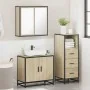 Set de muebles de baño 3 pzas madera contrachapada roble Sonoma by , Bathroom furniture - Ref: Foro24-3301006, Price: 209,84 ...