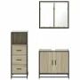 Set de muebles de baño 3 pzas madera contrachapada roble Sonoma by , Bathroom furniture - Ref: Foro24-3301006, Price: 209,84 ...