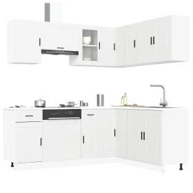 Mueble de cocina Porto blanco 11 piezas madera contrachapada de , Armarios de cocina - Ref: Foro24-3314961, Precio: 693,04 €,...