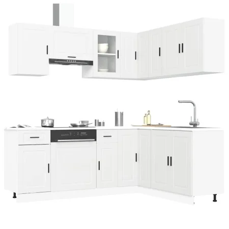 Mueble de cocina Porto blanco 11 piezas madera contrachapada de , Armarios de cocina - Ref: Foro24-3314961, Precio: 693,04 €,...
