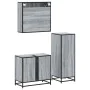 Set de muebles de baño 3 pzas madera contrachapada gris sonoma de , Muebles de baño - Ref: Foro24-3300998, Precio: 225,44 €, ...