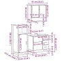 Set de muebles de baño 3 pzas madera contrachapada gris sonoma de , Muebles de baño - Ref: Foro24-3300998, Precio: 225,44 €, ...