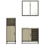 Set de muebles de baño 3 pzas madera contrachapada roble Sonoma by , Bathroom furniture - Ref: Foro24-3300966, Price: 208,16 ...