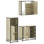 Set de muebles de baño 3 pzas madera contrachapada roble Sonoma by , Bathroom furniture - Ref: Foro24-3300966, Price: 208,16 ...