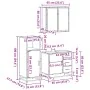 Set de muebles de baño 3 pzas madera contrachapada gris sonoma von , Badezimmermöbel - Ref: Foro24-3300958, Preis: 244,09 €, ...