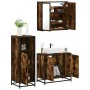 Set de muebles baño 3 pzas madera contrachapada roble ahumado by , Bathroom furniture - Ref: Foro24-3300947, Price: 197,30 €,...