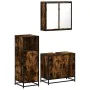 Set de muebles baño 3 pzas madera contrachapada roble ahumado by , Bathroom furniture - Ref: Foro24-3300947, Price: 197,30 €,...