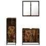 Set de muebles baño 3 pzas madera contrachapada roble ahumado by , Bathroom furniture - Ref: Foro24-3300947, Price: 197,30 €,...