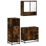 Set de muebles baño 3 pzas madera contrachapada roble ahumado by , Bathroom furniture - Ref: Foro24-3300987, Price: 236,72 €,...