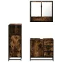 Set de muebles baño 3 pzas madera contrachapada roble ahumado by , Bathroom furniture - Ref: Foro24-3300987, Price: 236,72 €,...