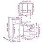 Set de muebles baño 3 pzas madera contrachapada roble ahumado by , Bathroom furniture - Ref: Foro24-3300987, Price: 236,72 €,...