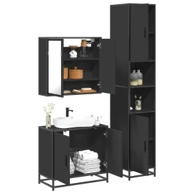 Juego de muebles de baño 3 pzas madera contrachapada negro von , Badezimmermöbel - Ref: Foro24-3301065, Preis: 290,61 €, Raba...