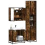 Set de muebles baño 3 pzas madera contrachapada roble ahumado de , Muebles de baño - Ref: Foro24-3301067, Precio: 263,77 €, D...