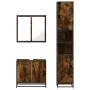 Set de muebles baño 3 pzas madera contrachapada roble ahumado de , Muebles de baño - Ref: Foro24-3301067, Precio: 263,77 €, D...