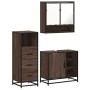 Set de muebles baño 3 pzas madera contrachapada roble marrón by , Bathroom furniture - Ref: Foro24-3301059, Price: 236,30 €, ...