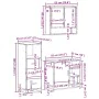 Set de muebles baño 3 pzas madera contrachapada roble marrón by , Bathroom furniture - Ref: Foro24-3301059, Price: 236,30 €, ...