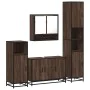 Set de muebles baño 4 pzas madera contrachapada roble marrón de , Muebles de baño - Ref: Foro24-3301224, Precio: 403,67 €, De...