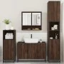 Set de muebles baño 4 pzas madera contrachapada roble marrón de , Muebles de baño - Ref: Foro24-3301224, Precio: 403,67 €, De...