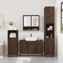 Set de muebles baño 4 pzas madera contrachapada roble marrón de , Muebles de baño - Ref: Foro24-3301224, Precio: 403,67 €, De...