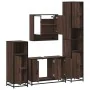 Set de muebles baño 4 pzas madera contrachapada roble marrón de , Muebles de baño - Ref: Foro24-3301224, Precio: 403,67 €, De...