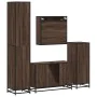 Set de muebles baño 4 pzas madera contrachapada roble marrón de , Muebles de baño - Ref: Foro24-3301224, Precio: 403,67 €, De...