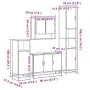 Set de muebles baño 4 pzas madera contrachapada roble marrón de , Muebles de baño - Ref: Foro24-3301224, Precio: 403,67 €, De...
