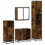 Set de muebles baño 4 pzas madera contrachapada roble ahumado by , Bathroom furniture - Ref: Foro24-3301207, Price: 409,00 €,...