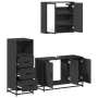 Juego de muebles de baño 3 pzas madera contrachapada negro de , Muebles de baño - Ref: Foro24-3301010, Precio: 253,83 €, Desc...