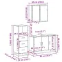 Juego de muebles de baño 3 pzas madera contrachapada negro de , Muebles de baño - Ref: Foro24-3301010, Precio: 253,83 €, Desc...