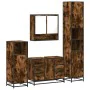 Set de muebles baño 4 pzas madera contrachapada roble ahumado by , Bathroom furniture - Ref: Foro24-3301232, Price: 449,27 €,...