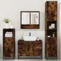 Set de muebles baño 4 pzas madera contrachapada roble ahumado by , Bathroom furniture - Ref: Foro24-3301232, Price: 449,27 €,...