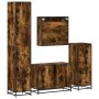 Set de muebles baño 4 pzas madera contrachapada roble ahumado by , Bathroom furniture - Ref: Foro24-3301232, Price: 449,27 €,...