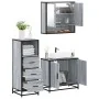 Set de muebles de baño 3 pzas madera contrachapada gris sonoma de , Muebles de baño - Ref: Foro24-3301038, Precio: 228,48 €, ...