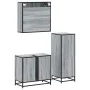 Set de muebles de baño 3 pzas madera contrachapada gris sonoma de , Muebles de baño - Ref: Foro24-3301038, Precio: 228,48 €, ...