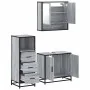 Set de muebles de baño 3 pzas madera contrachapada gris sonoma de , Muebles de baño - Ref: Foro24-3301038, Precio: 228,48 €, ...