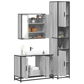 Set de muebles de baño 3 pzas madera contrachapada gris sonoma von , Badezimmermöbel - Ref: Foro24-3301073, Preis: 307,87 €, ...